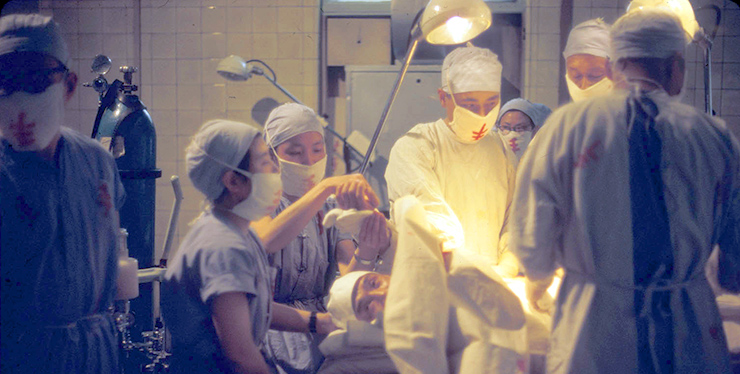 在山东省人民医院用针刺麻醉执行手术