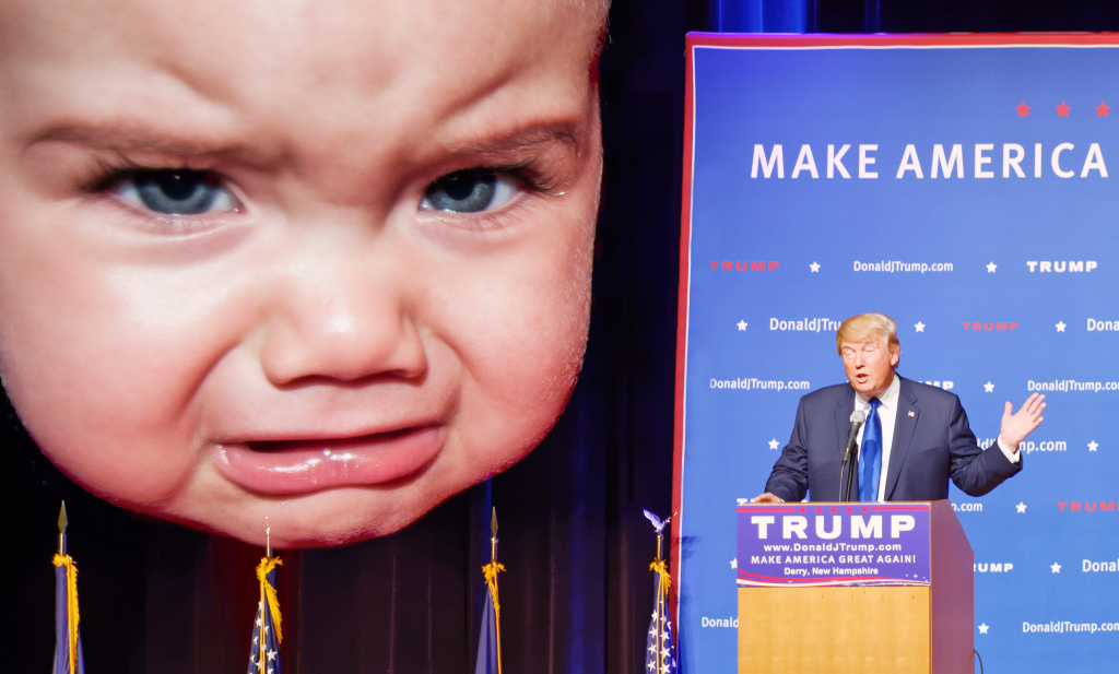 Donald Trump and an angry baby