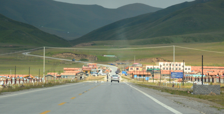 Tibet: One of many new towns where Tibetan nomads spend the harsh winter months.